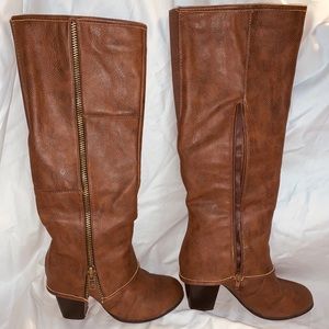 Knee high brown boots
